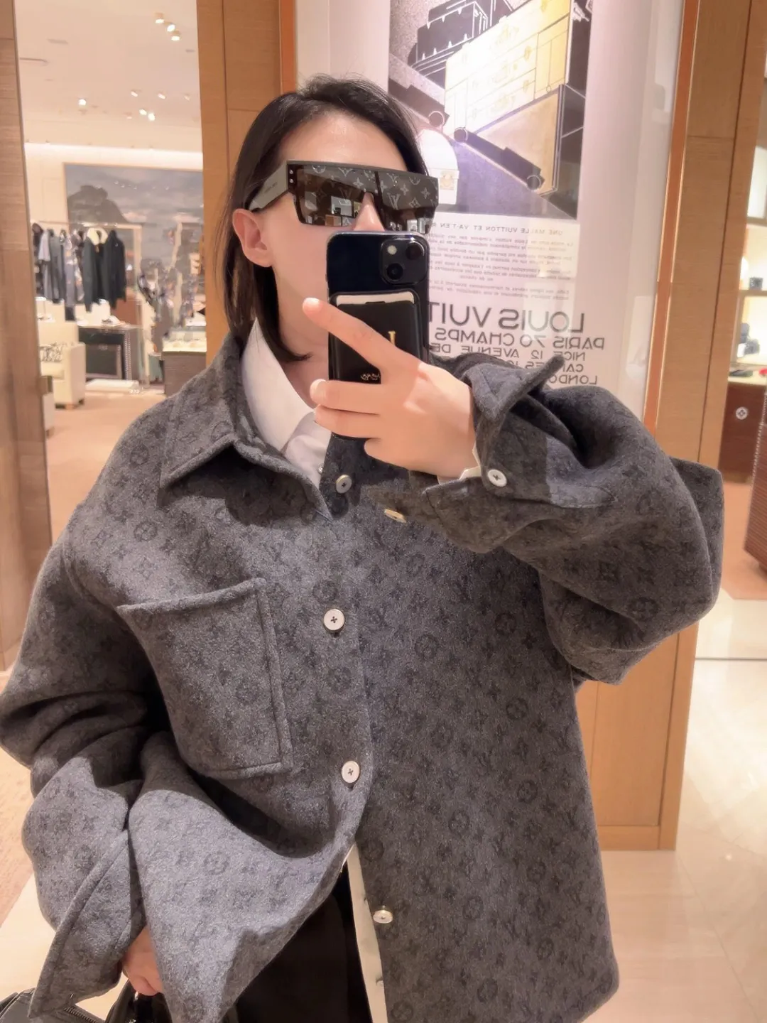 Louis Vuitton/Louis Vuitton Reversible Blouse Woolen Jacket